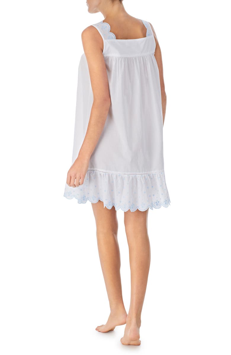 Eileen West Embroidered Lace Cotton Chemise, Alternate, color, 