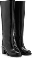 MANGO Leather Knee High Boot