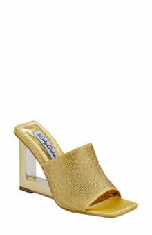 LADY COUTURE Rhinestone Wedge Slide Sandal