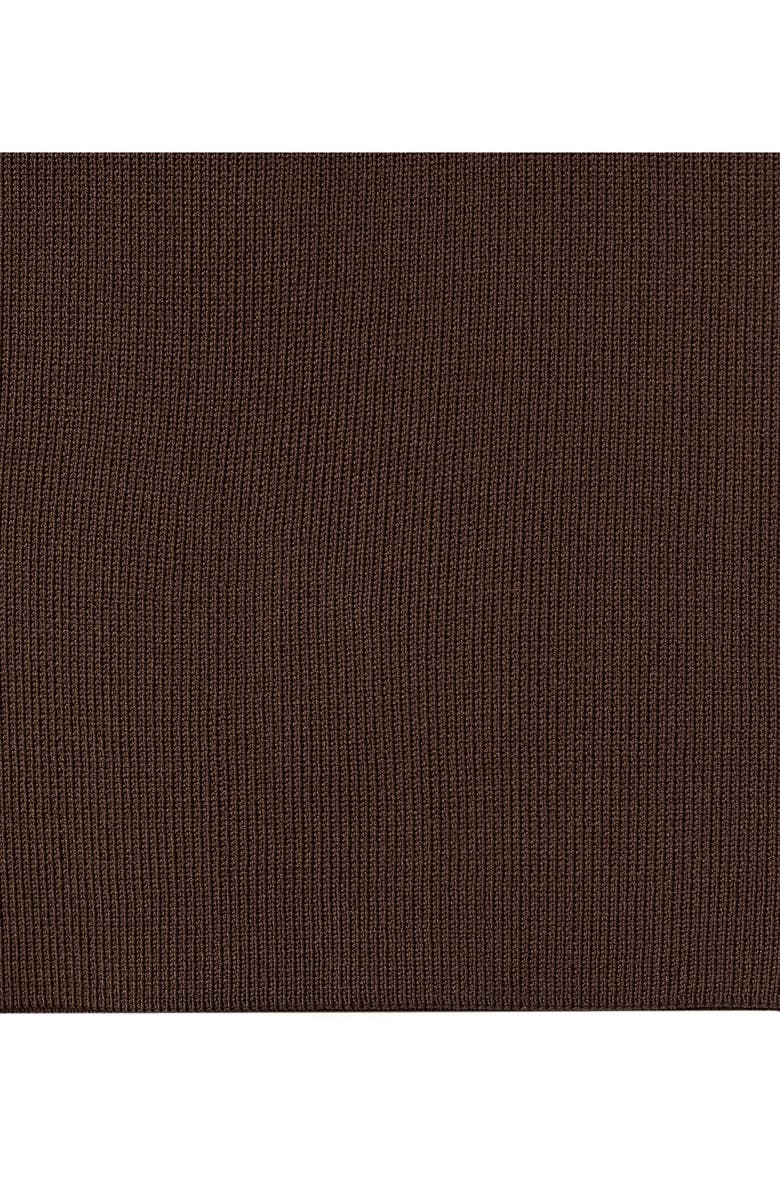 MANGO Off the Shoulder Knit Top, Alternate, color, Chocolate