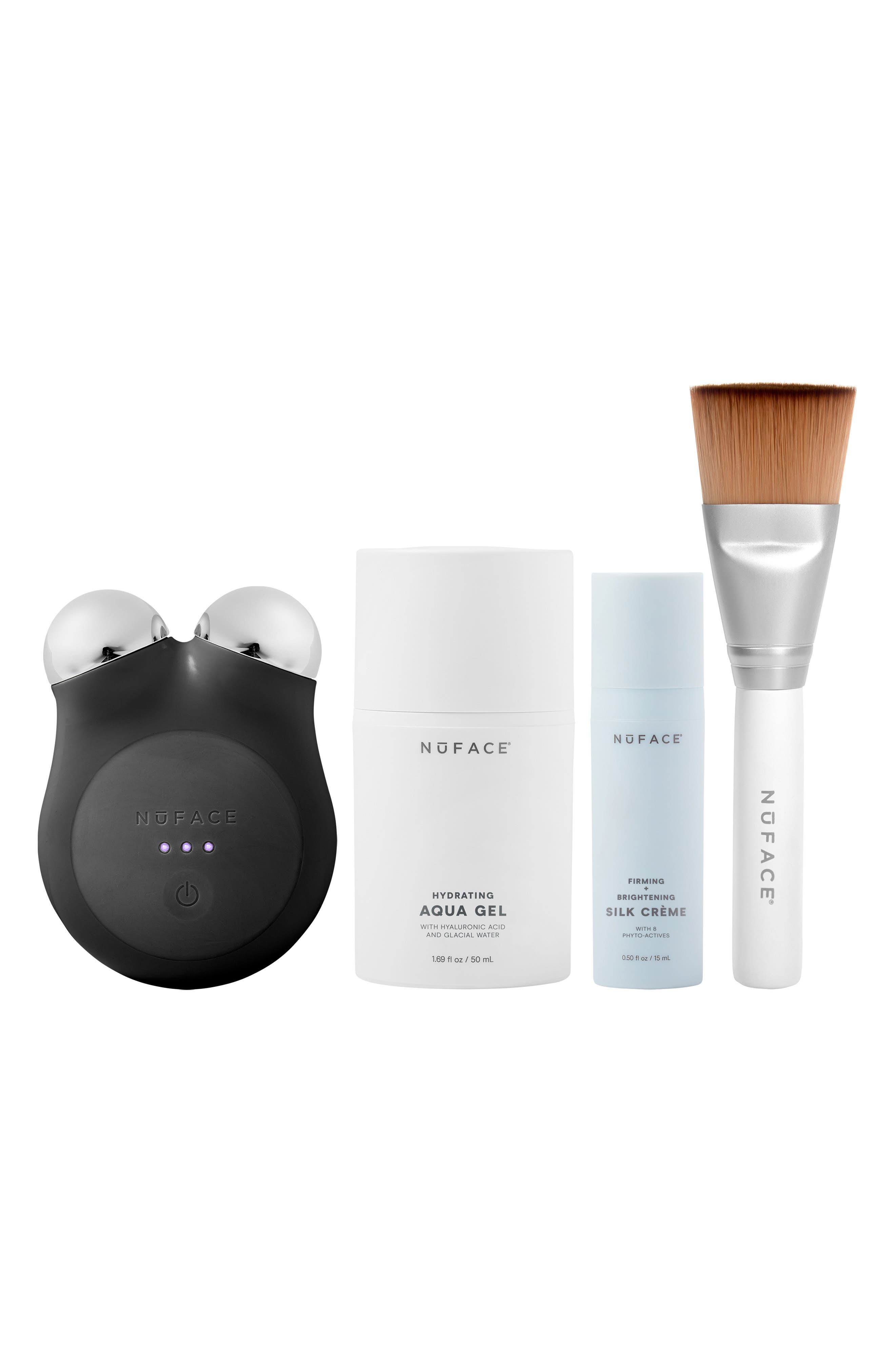 NuFACE® MINI+ On-the-Go Facial Toning Starter Kit $309 Value in Midnight Black 