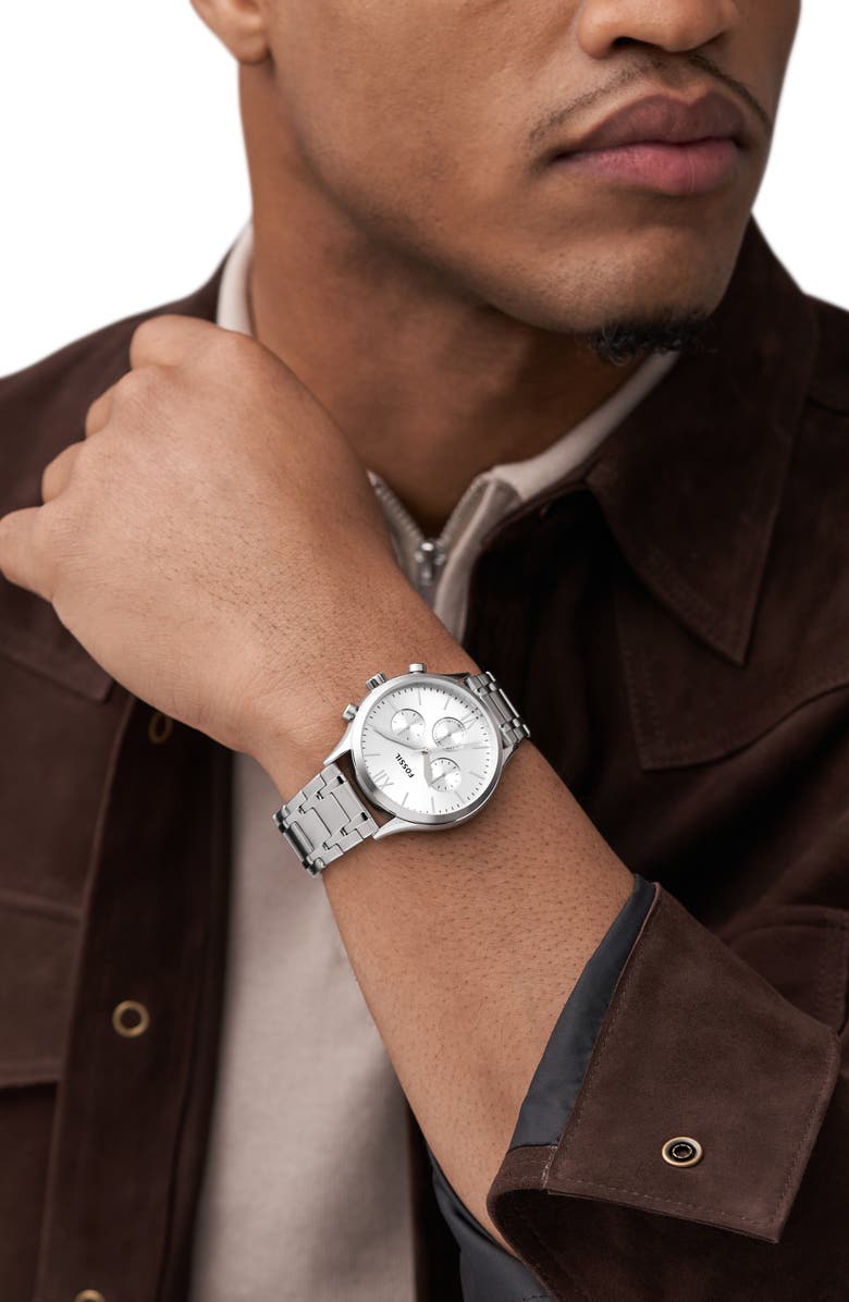 Fossil Fenmore Multifunction Three-Hand Quartz Bracelet Watch, 44mm, Alternate, color, 