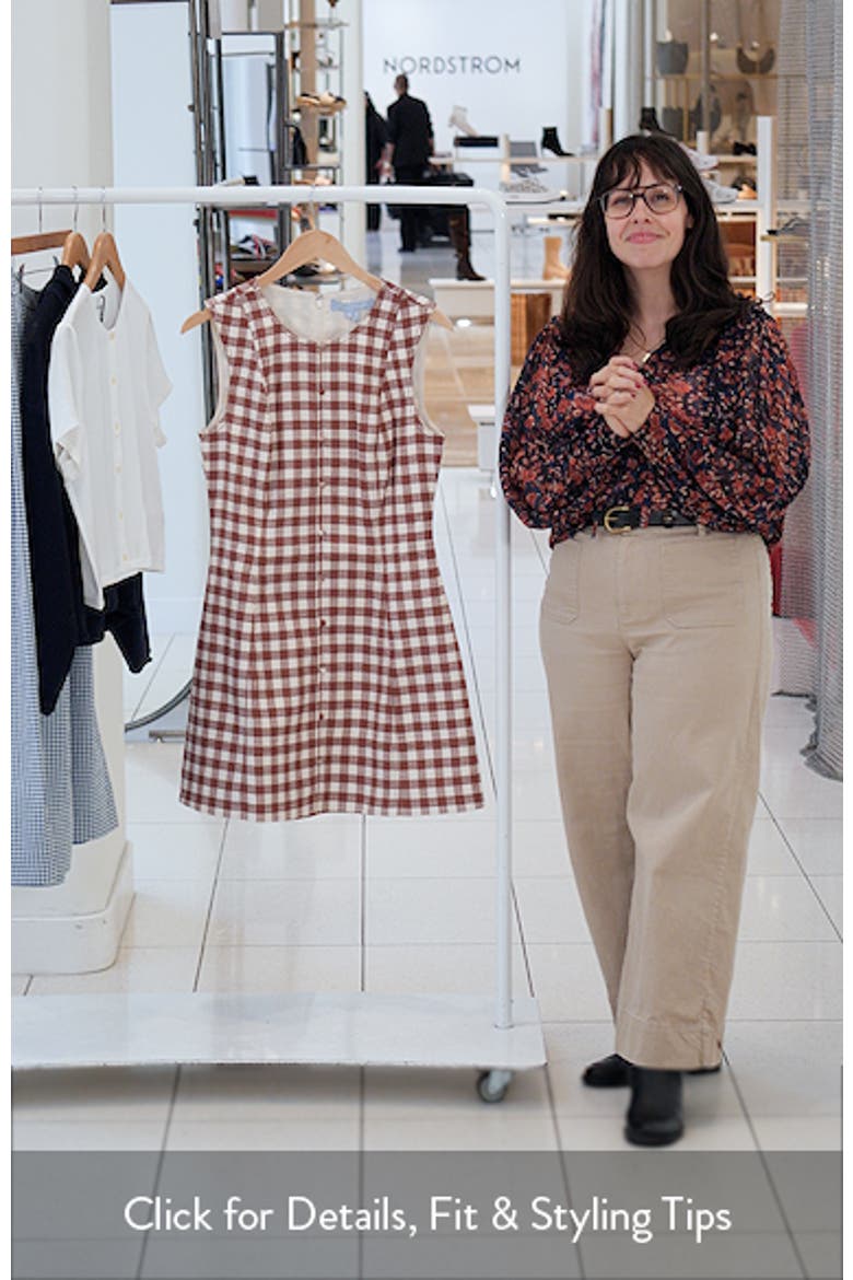 The Angie Check Sleeveless Fit & Flare Minidress video