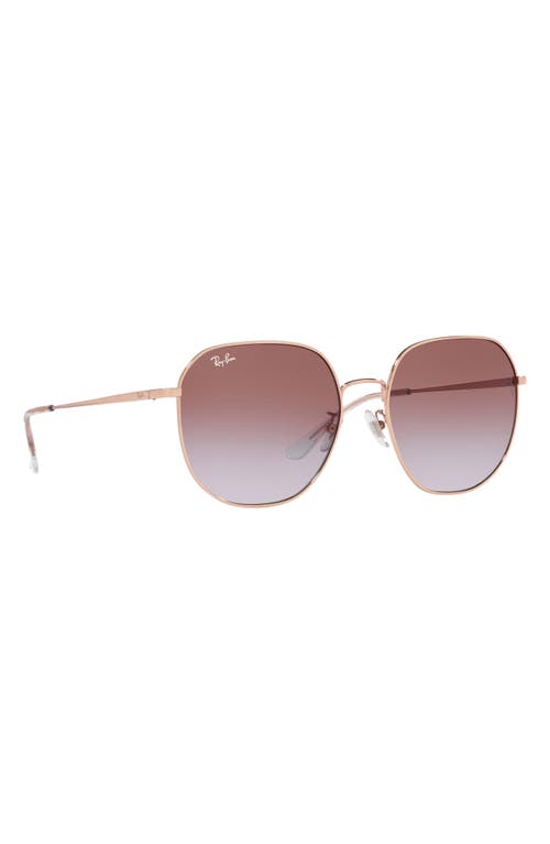 Ray Ban Ray-ban 60mm Gradient Round Sunglasses In Gold