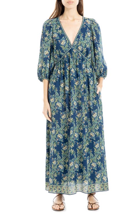 Empire Waist Balloon Sleeve Maxi Dress