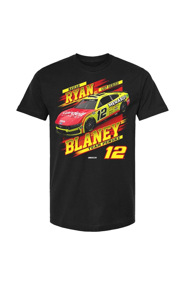 TEAM PENSKE Men's Team Penske Black Ryan Blaney Menards Car T-Shirt, Alternate, color, Black