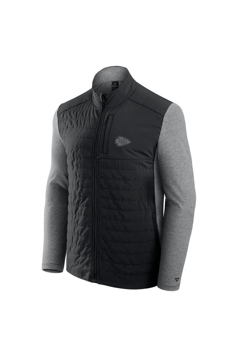 Unisex Fanatics Black/Heather Gray Kansas City Chiefs Front Office Tonal Full-Zip Jacket, Alternate, color, Black