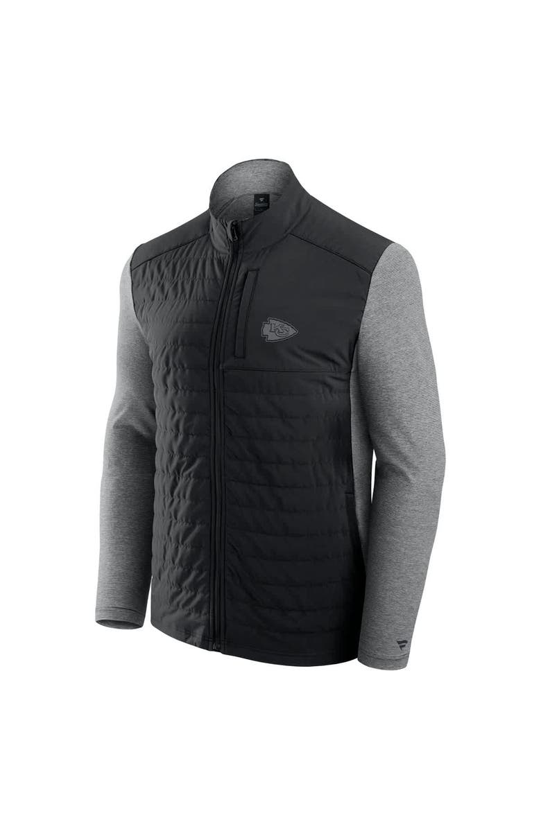 FANATICS Unisex Fanatics Black/Heather Gray Kansas City Chiefs Front Office Tonal Full-Zip Jacket, Alternate, color, Black