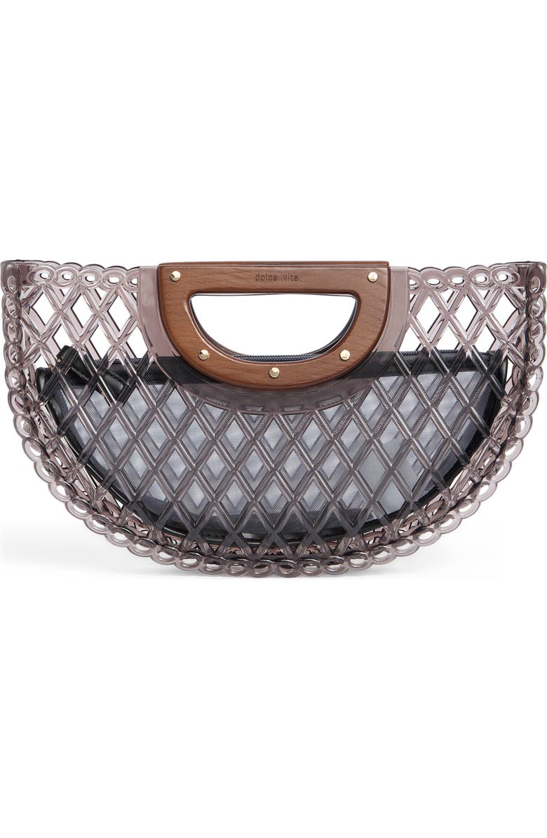 Dolce Vita Solandra Jelly Clutch, Main, color, Smoke