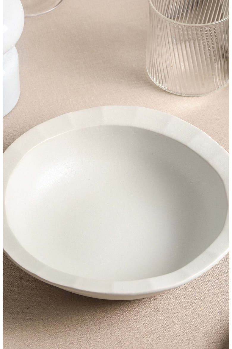 Oasis Stoneware 4-Piece Pasta Bowl Set, Alternate, color, White