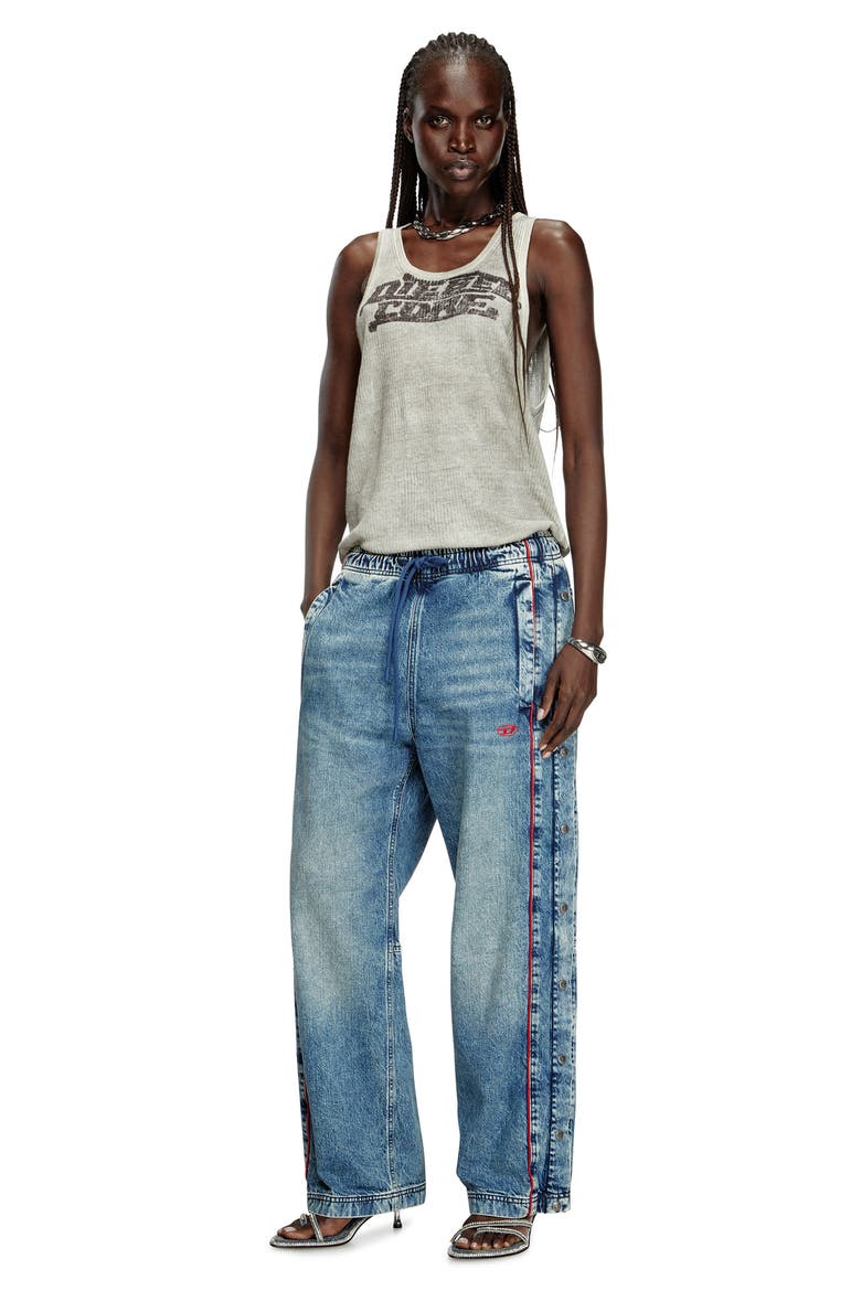 DIESEL® D-Axfor-S Side Snap Jeans (Men) | Nordstrom