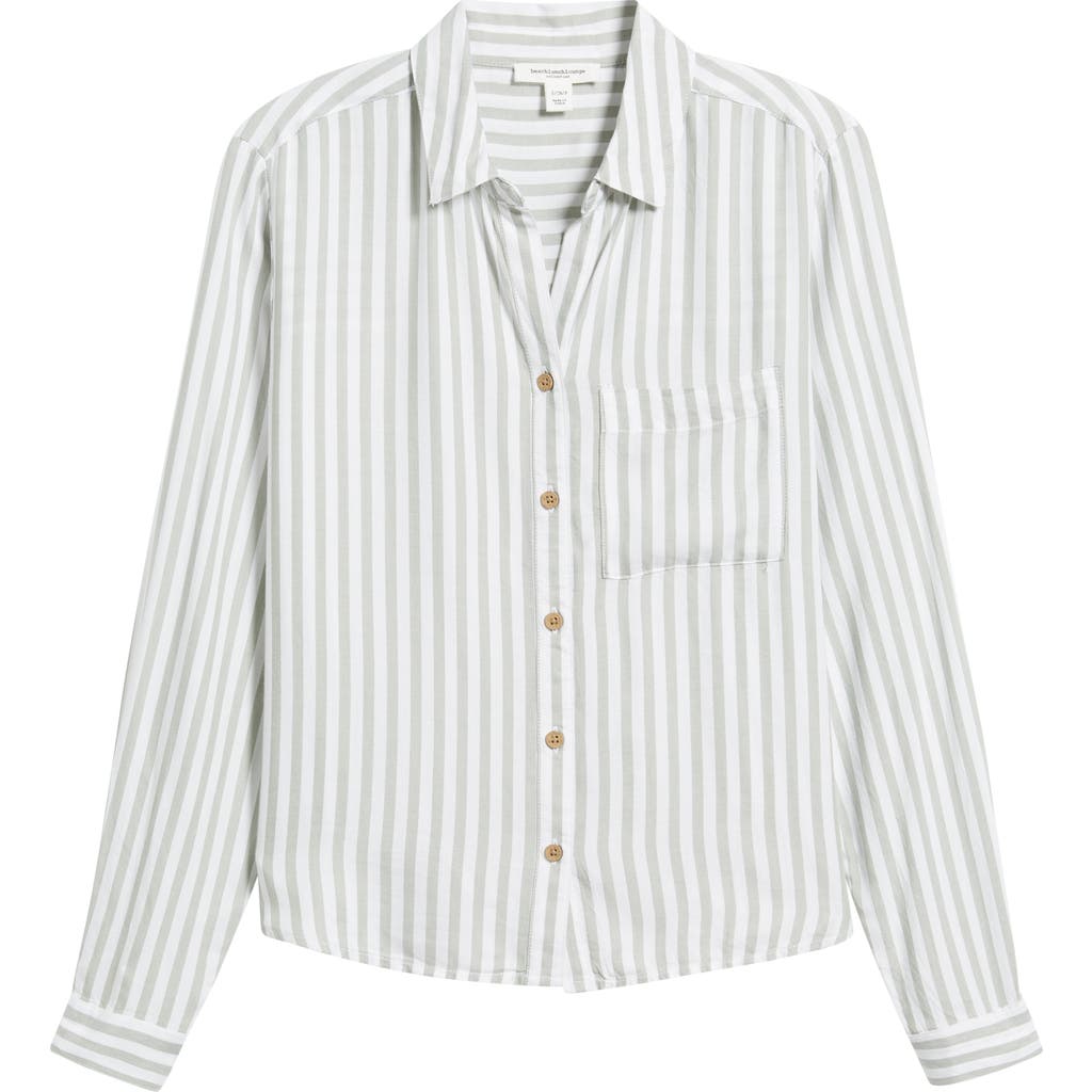 BEACHLUNCHLOUNGE BEACHLUNCHLOUNGE CANDACE STRIPE BUTTON-UP SHIRT