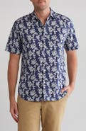 Coastaoro Ashton Floral Cotton Short Sleeve Button-Up Shirt