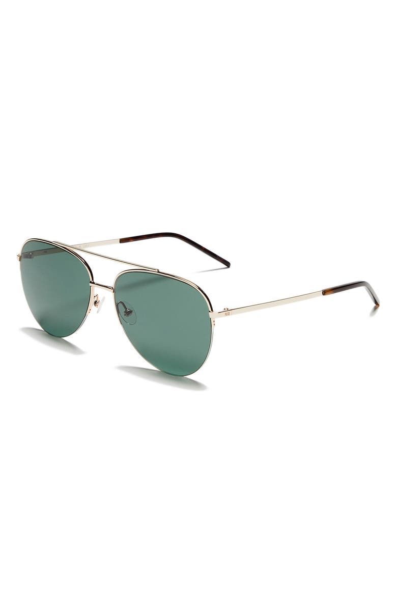 PAIGE Charlie 58mm Aviator Sunglasses, Alternate, color, 