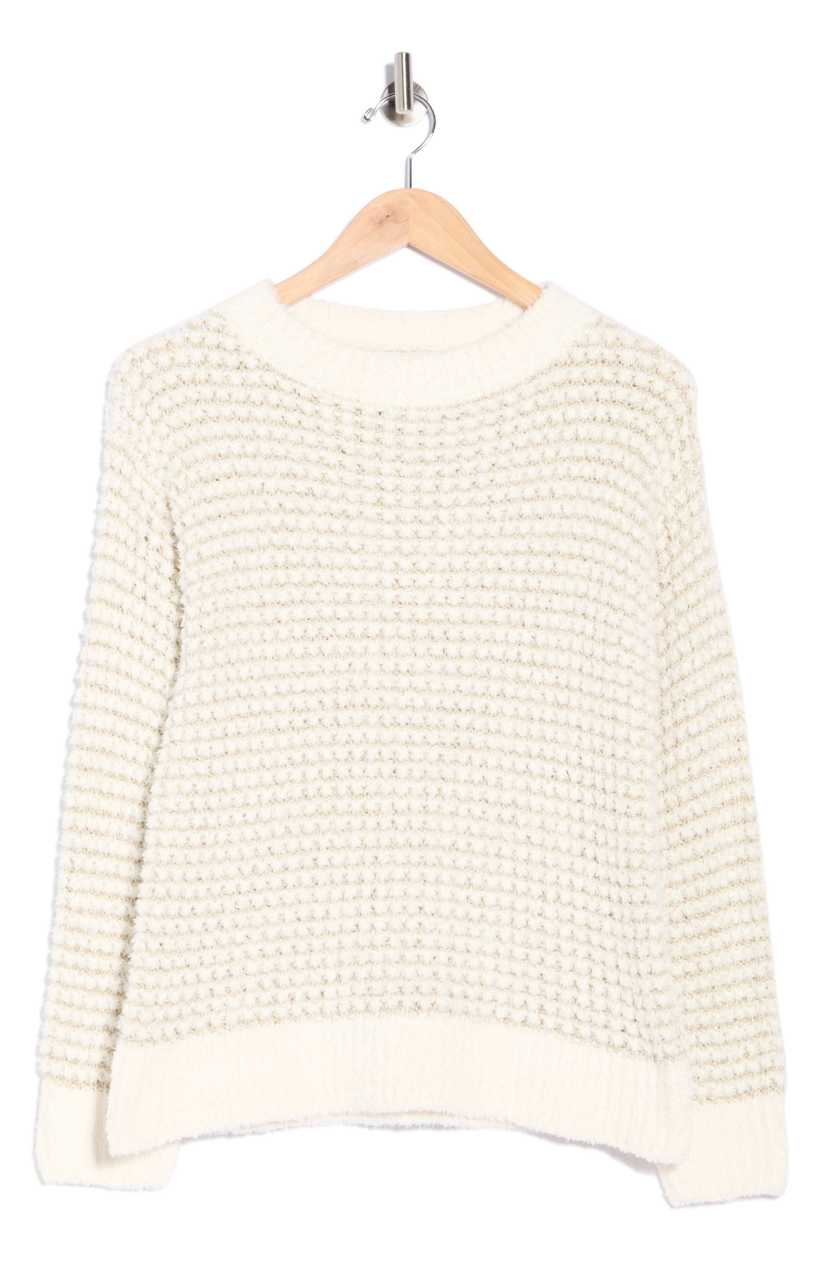 WISHLIST Bubble Texture Lurex Knit Sweater