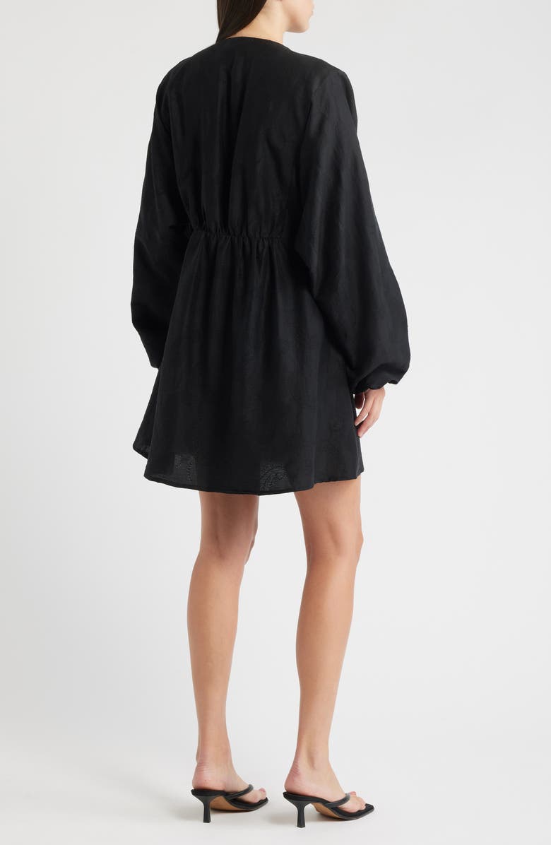 FRNCH Oellit Long Sleeve Dress, Alternate, color, Noir