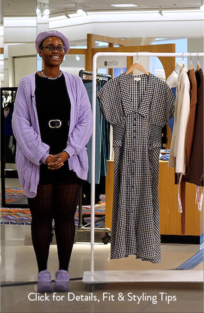 Gingham Smocked Waist Maxi Dress, sales video thumbnail