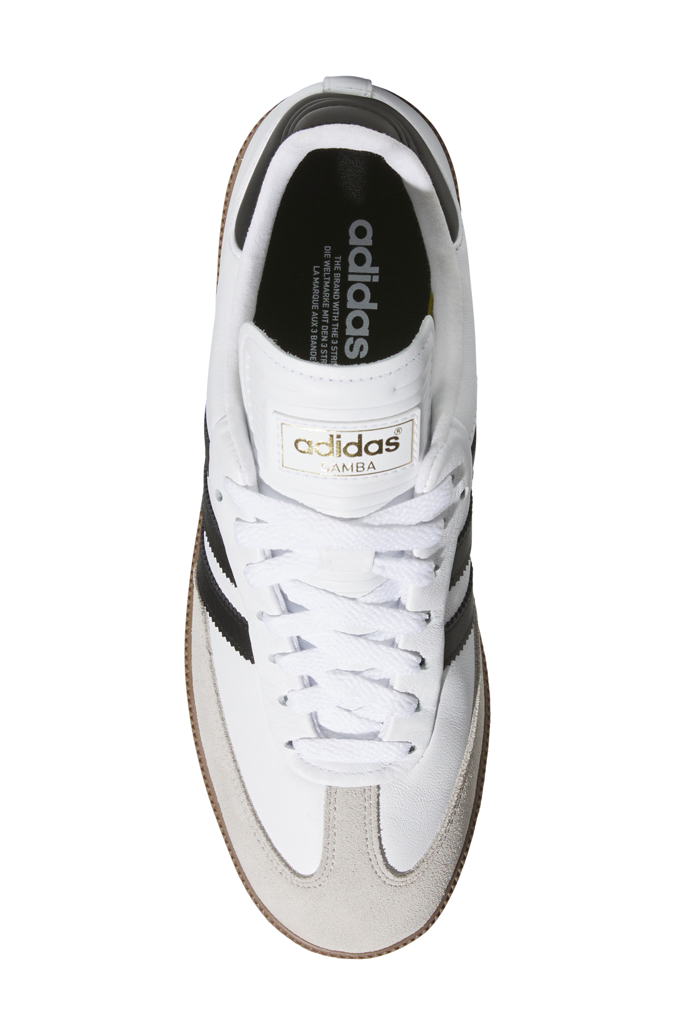 adidas Samba Lux Spikeless Golf Shoe, Alternate, color, Ftwwht/Cbl