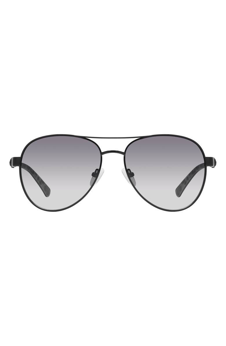 Kurt Geiger London 57mm Gradient Navigator Sunglasses, Main, color, Black/ Smoke Gradient