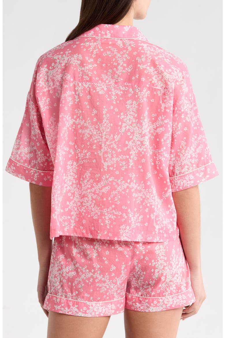 Cheri Blossom Cotton Sateen Short Pajamas, Alternate, color, PINK LEMONADE