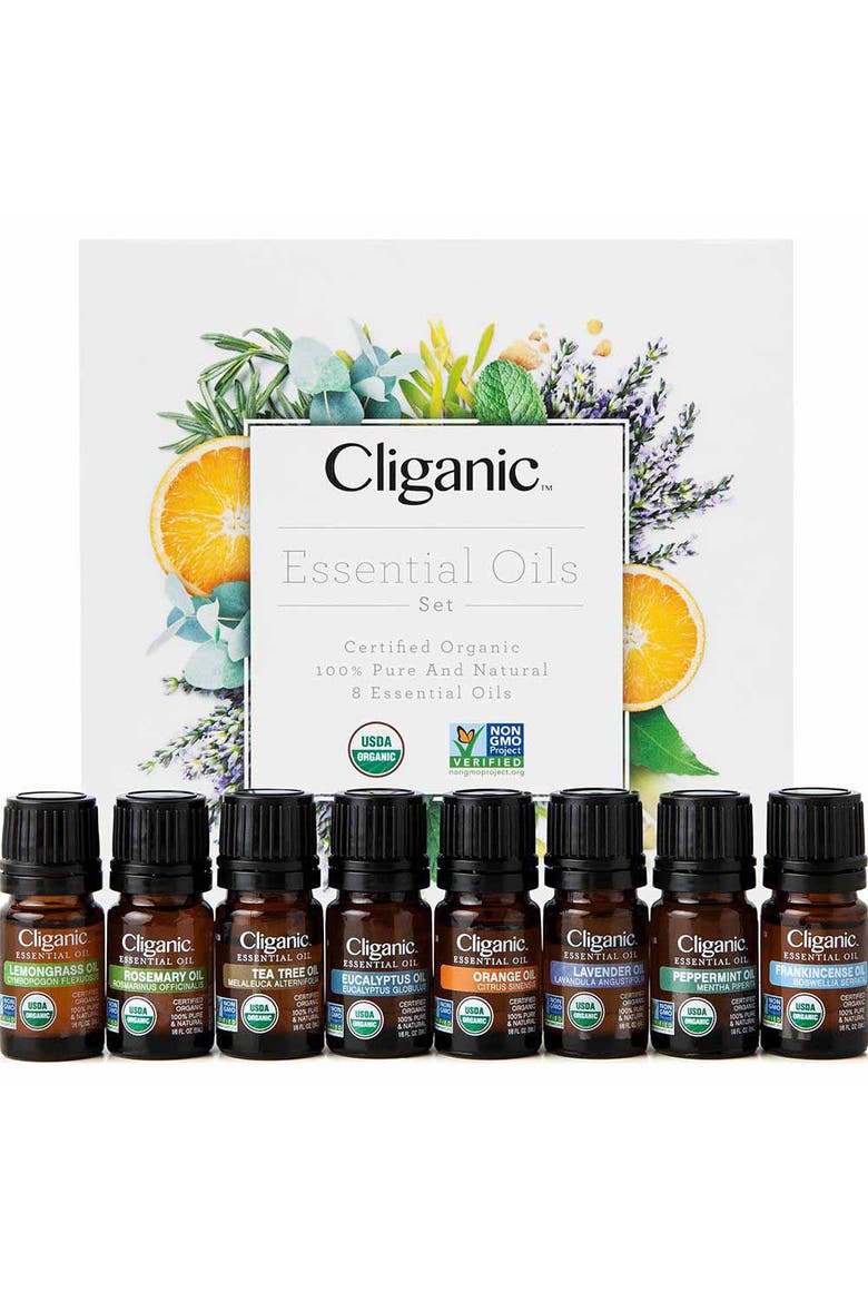Organic Aromatherapy Set - Top 8 Essential Oils, Alternate, color, None