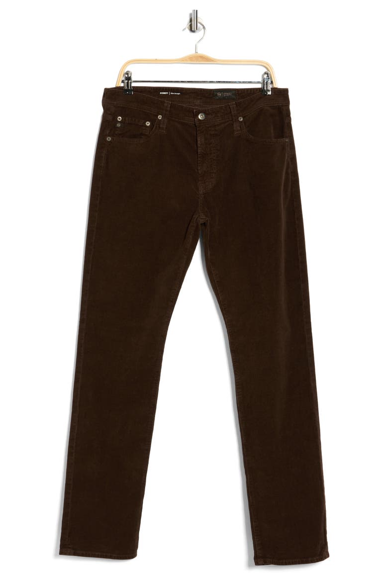 Everett Straight Leg Corduroy Pants, Alternate, color, SULFUR BITTER CHOCOLATE