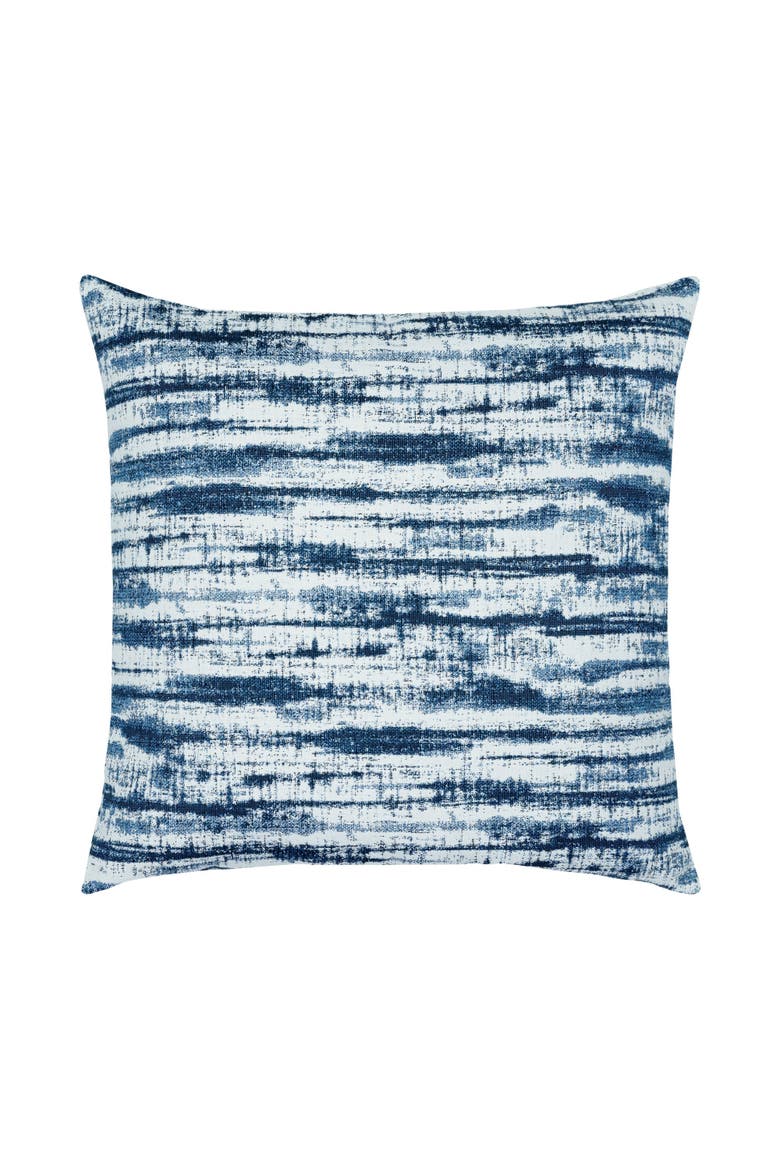 Linear Indigo Indoor & Outdoor Woven Accent Square Pillow, Alternate, color, Indigo