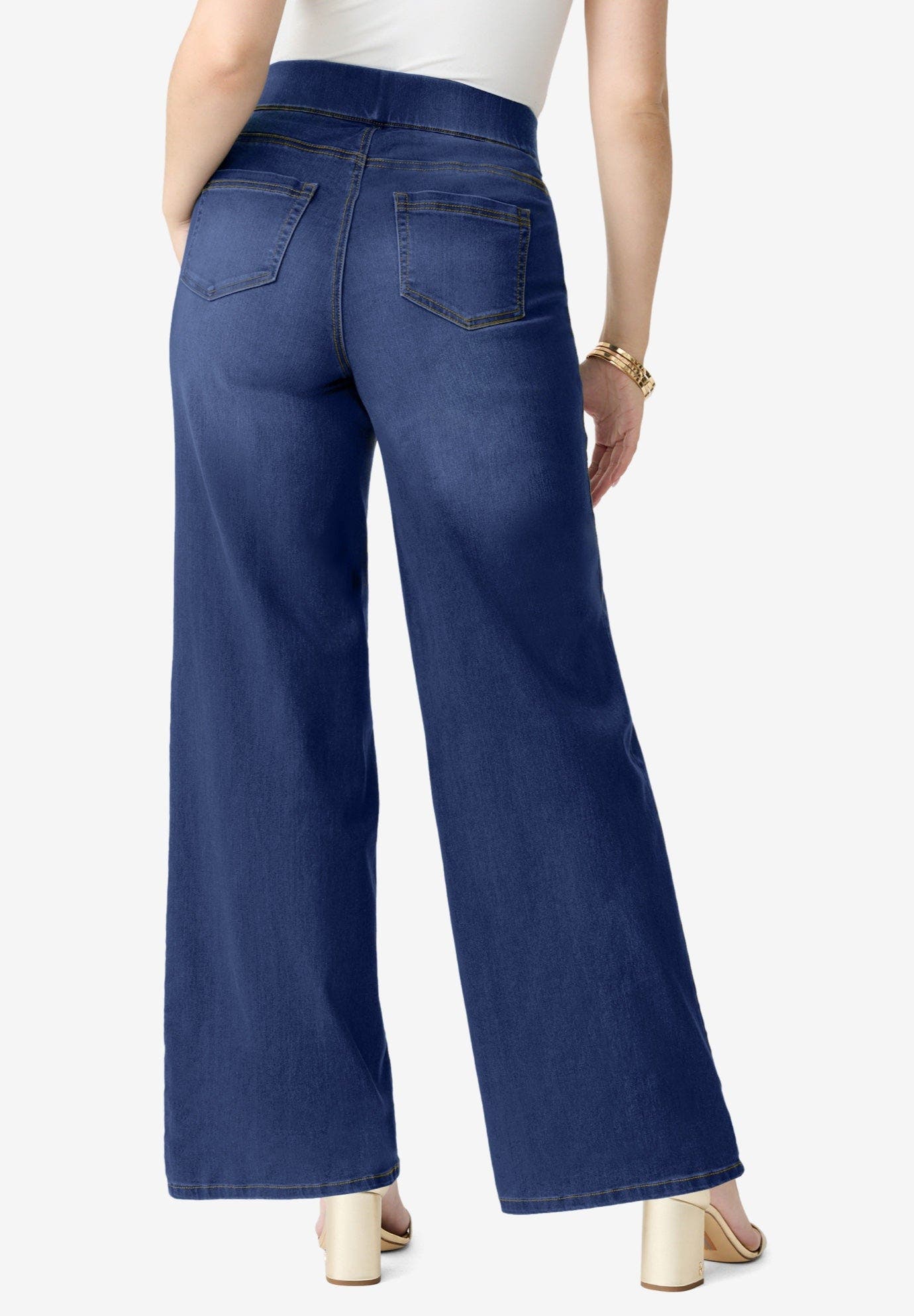 Plus Size 360&Deg; Stretch Wide Leg Jean - image 4