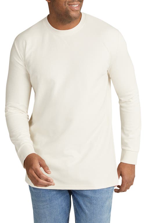 Johnny Bigg Regal Waffle Long Sleeve T-Shirt in Ecru 