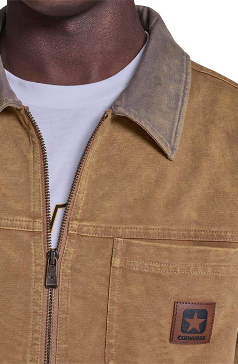 Converse Essential Zip Jacket, Alternate, color, Honey Stick