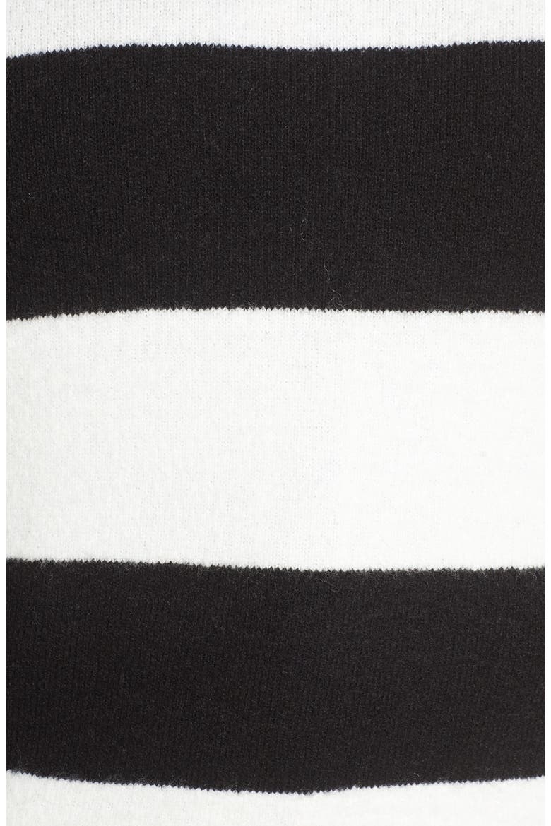 x Atlantic-Pacific Stripe Turtleneck Sweater, Alternate, color, BLACK- IVORY STRIPE