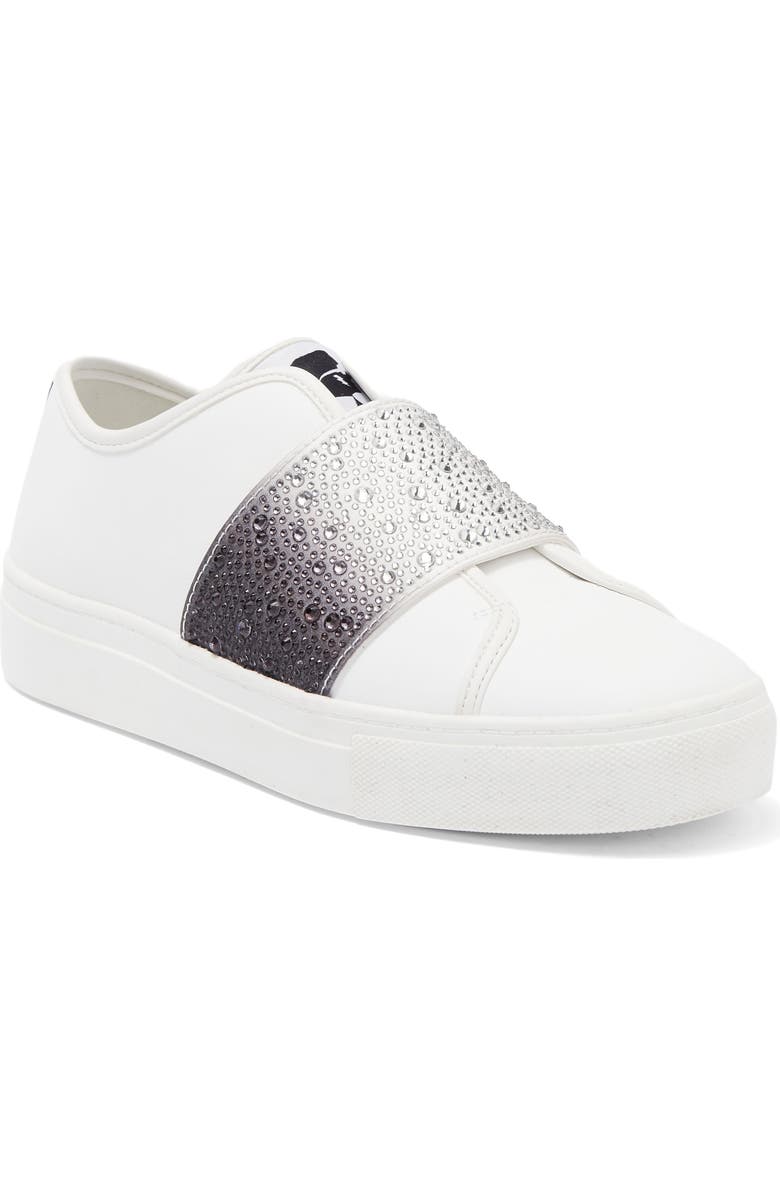 KARL LAGERFELD PARIS Remmy Rhinestone Slip-On Sneaker, Main, color,