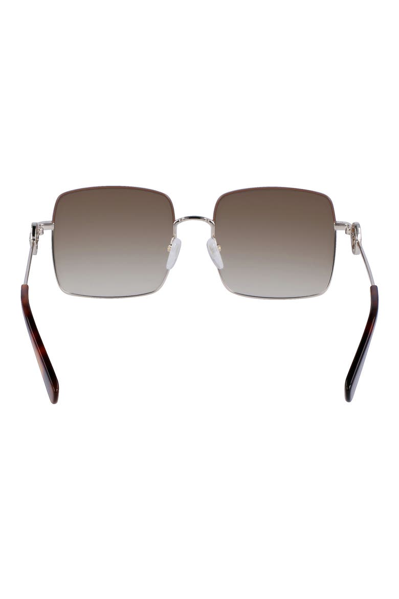 Medallion 55mm Gradient Square Sunglasses, Alternate, color, GOLD/GRADIENT KHAKI
