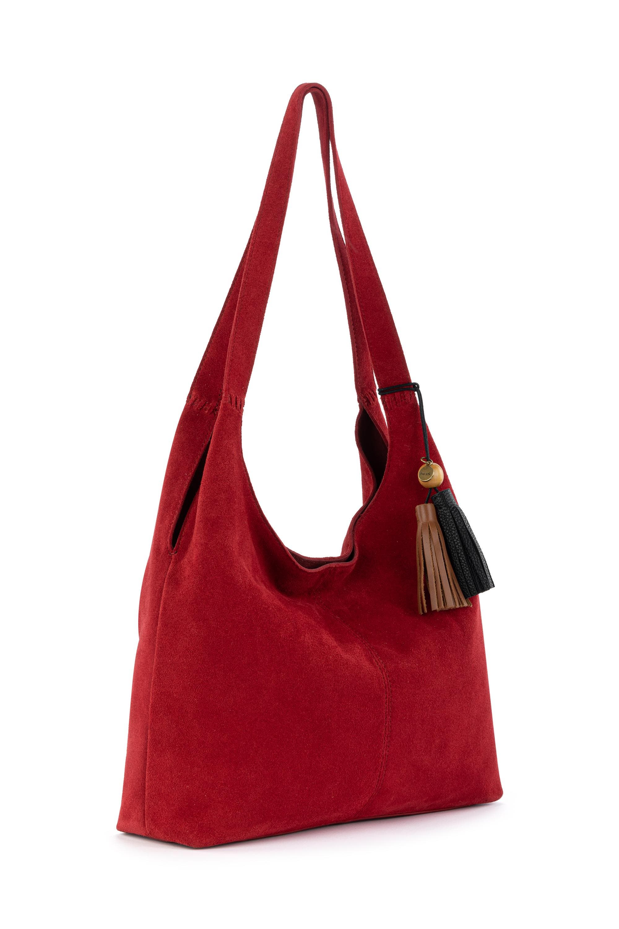 Huntley Hobo Bag, Alternate, color, Scarlet Suede