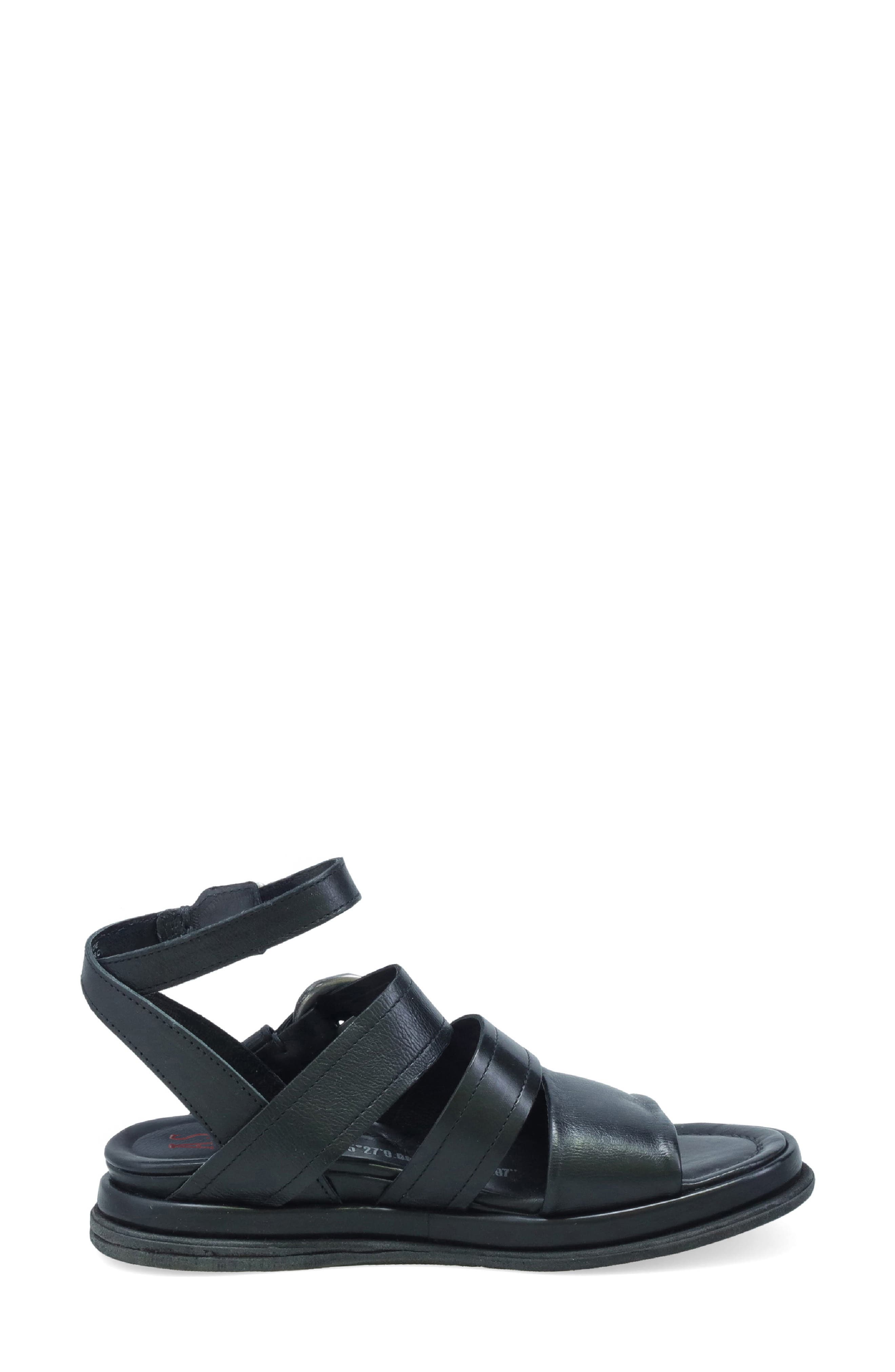 A.S.98 Stiles Ankle Strap Sandal, Alternate, color, Black