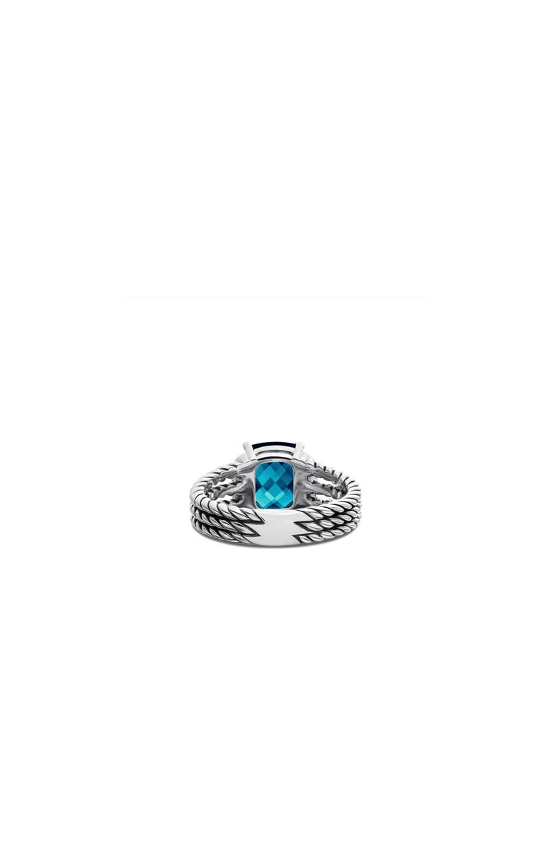 David Yurman Petite Wheaton<sup>®</sup> in Sterling Silver with Semiprecious Stone & Diamonds, 10mm, Alternate, color, Hampton Blue Topaz