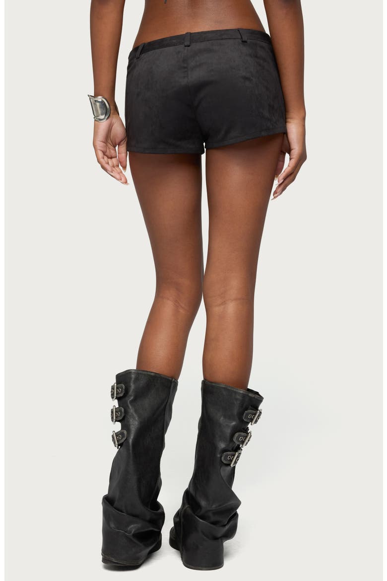 Sloane Faux Suede Micro Shorts, Alternate, color, DARK-GRAY