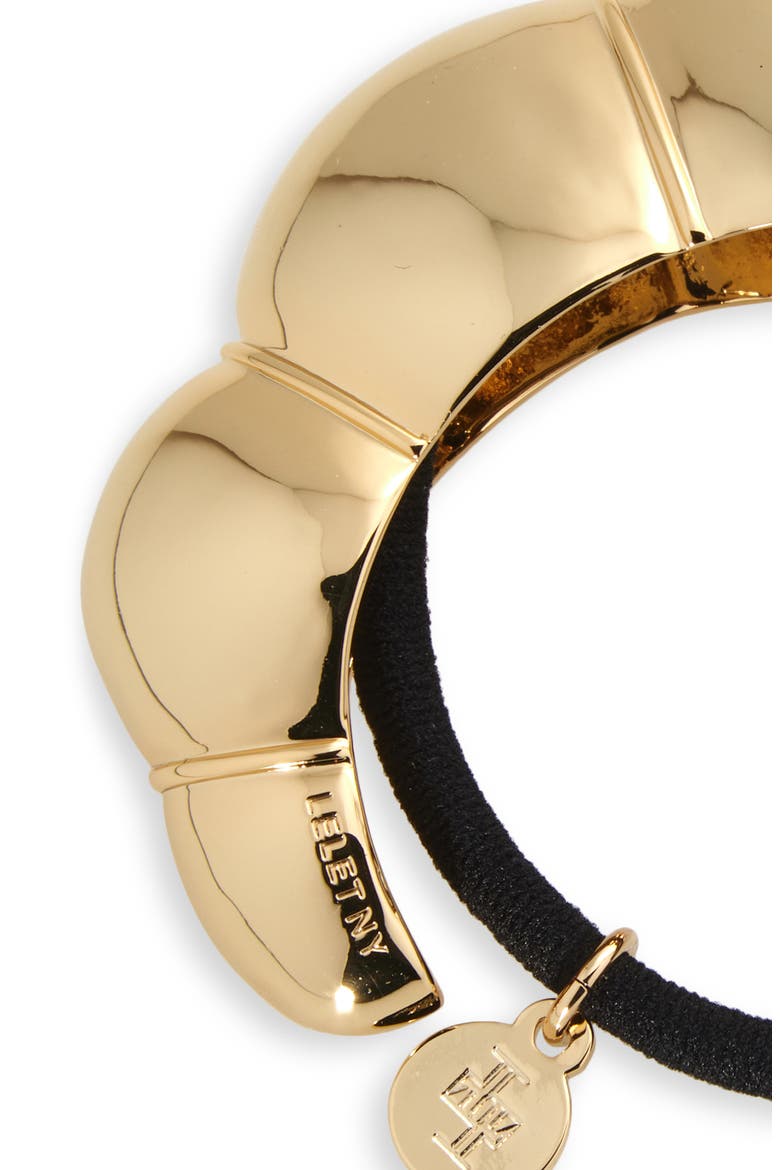 Glossy Croissant Ponytail Cuff, Alternate, color, GOLD