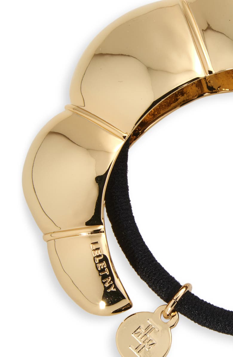 LELET NY Glossy Croissant Ponytail Cuff, Alternate, color, Gold