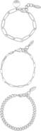 Ettika The Power Set of 3 Chain Link Bracelets