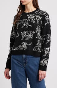 Rails Perci Intarsia Wildcat Crewneck Sweater