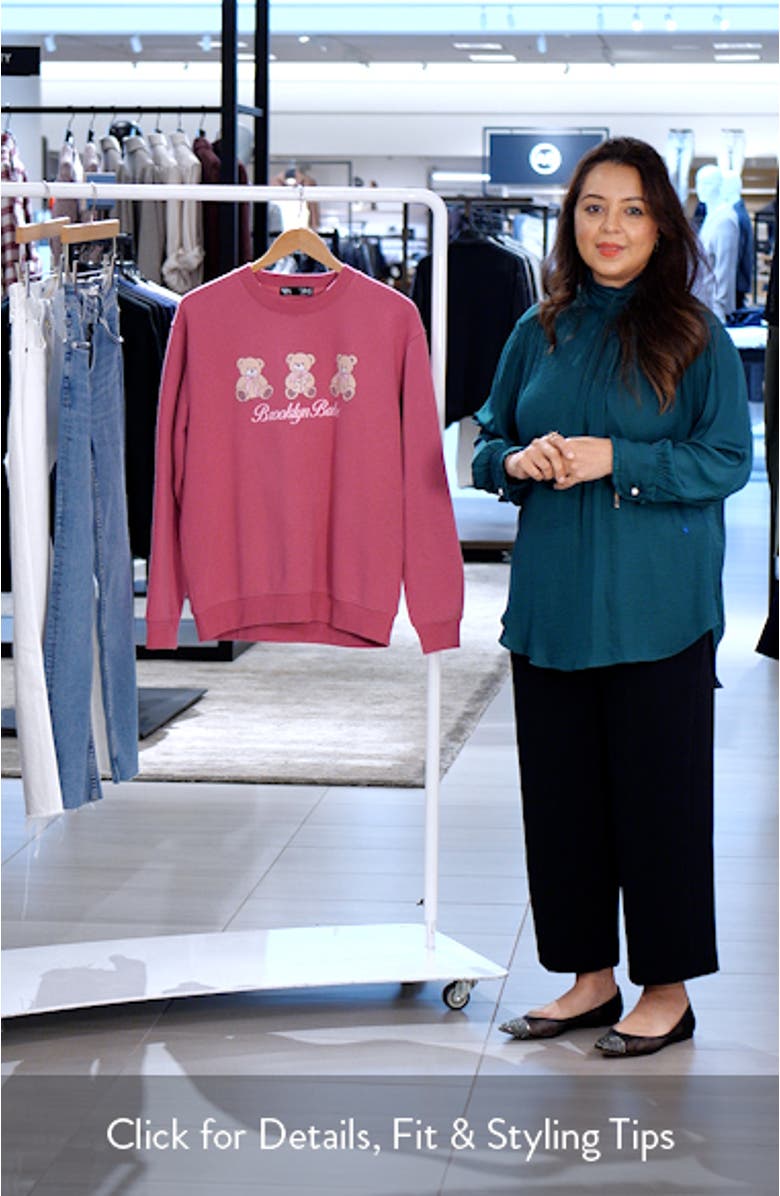 Brooklyn Teddies Graphic Sweatshirt, sales video thumbnail