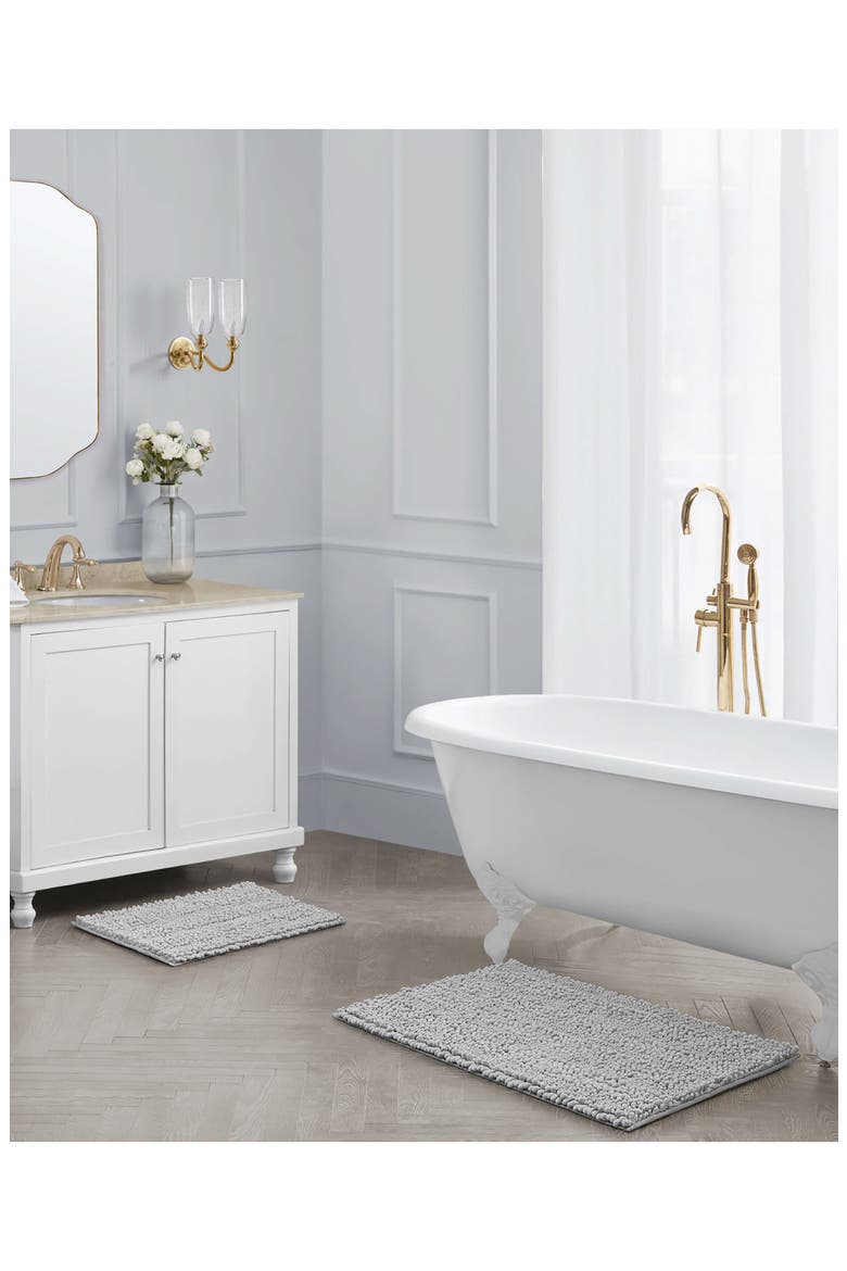 Chenille Set of 2 Bath Rugs, Alternate, color, LIGHT GREY