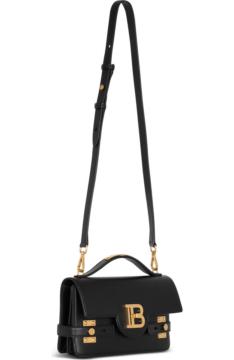 Balmain B-Buzz 24 Leather Top Handle Bag, Alternate, color,