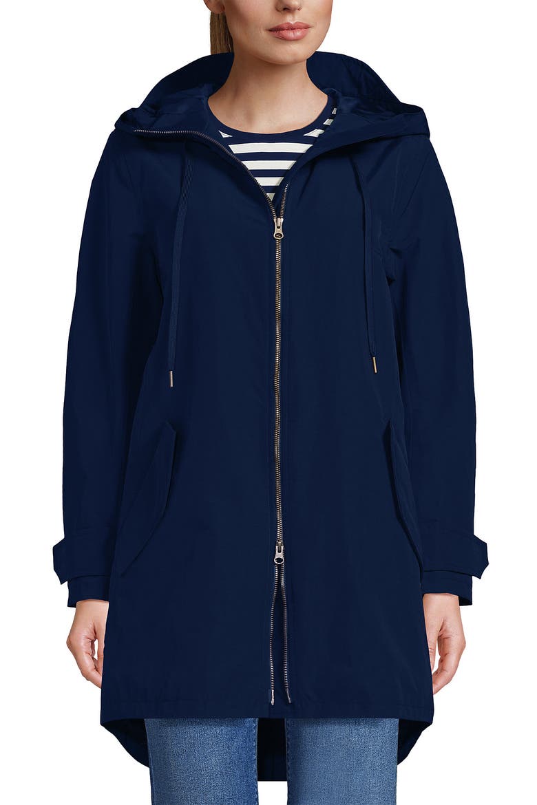 Squall A-Line Rain Jacket, Main, color, Deep Sea Navy