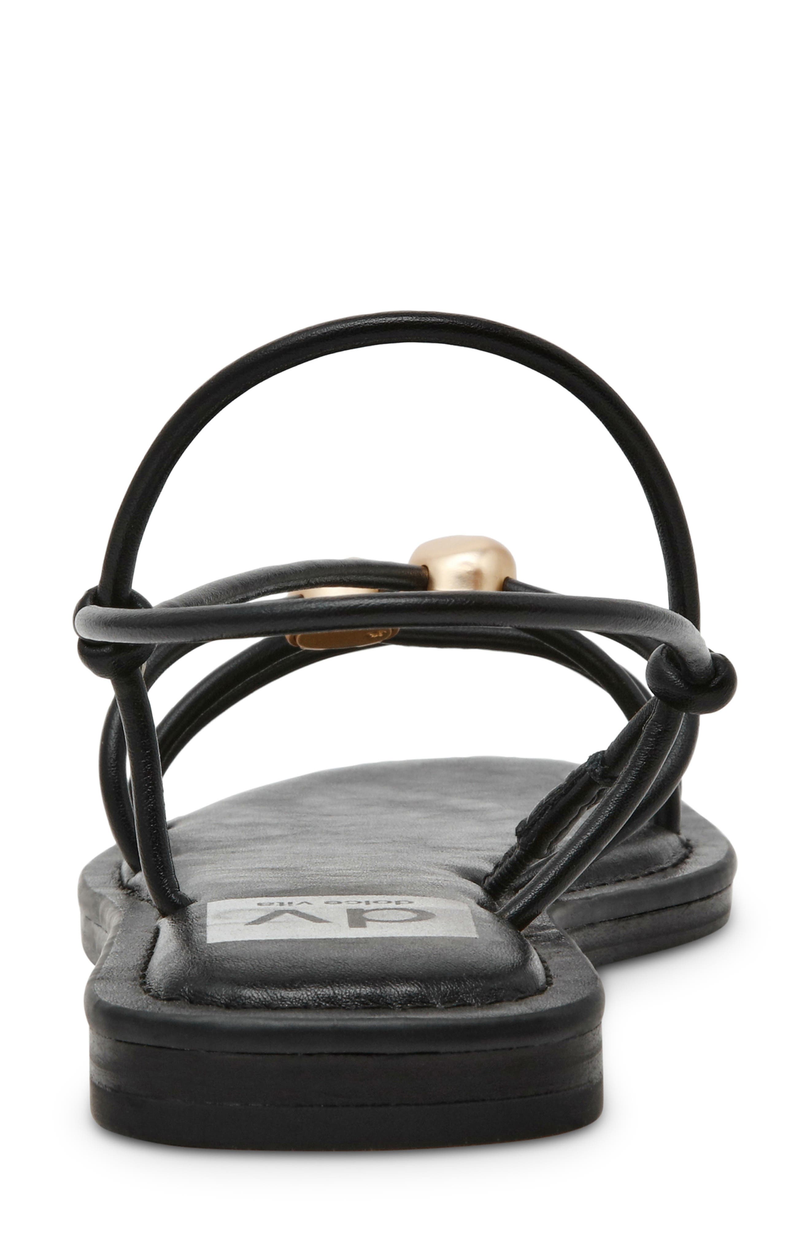 DV by Dolce Vita Jaide Rolled Strap Sandal, Alternate, color, Black