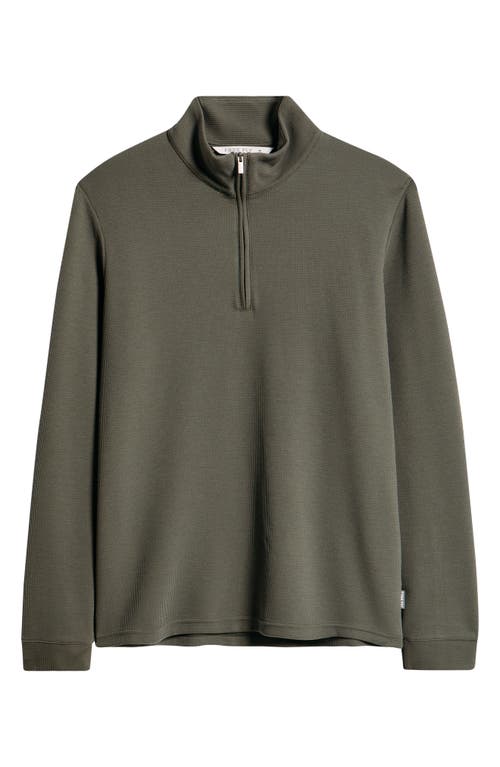Free Fly Waffle Quarter Zip Pullover In Green