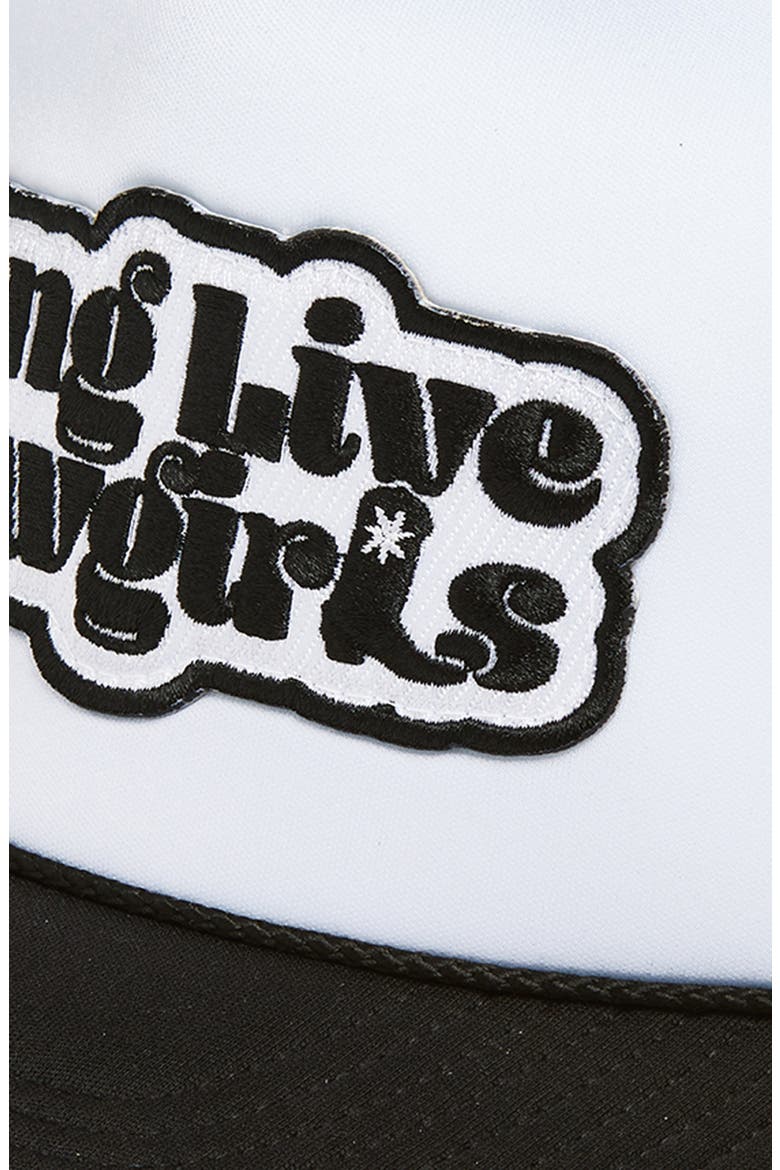 Long Live Cowgirls Trucker Hat, Alternate, color, BLACK/ WHITE