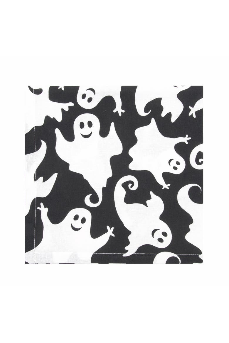 Hey Boo Napkin, Alternate, color, Black