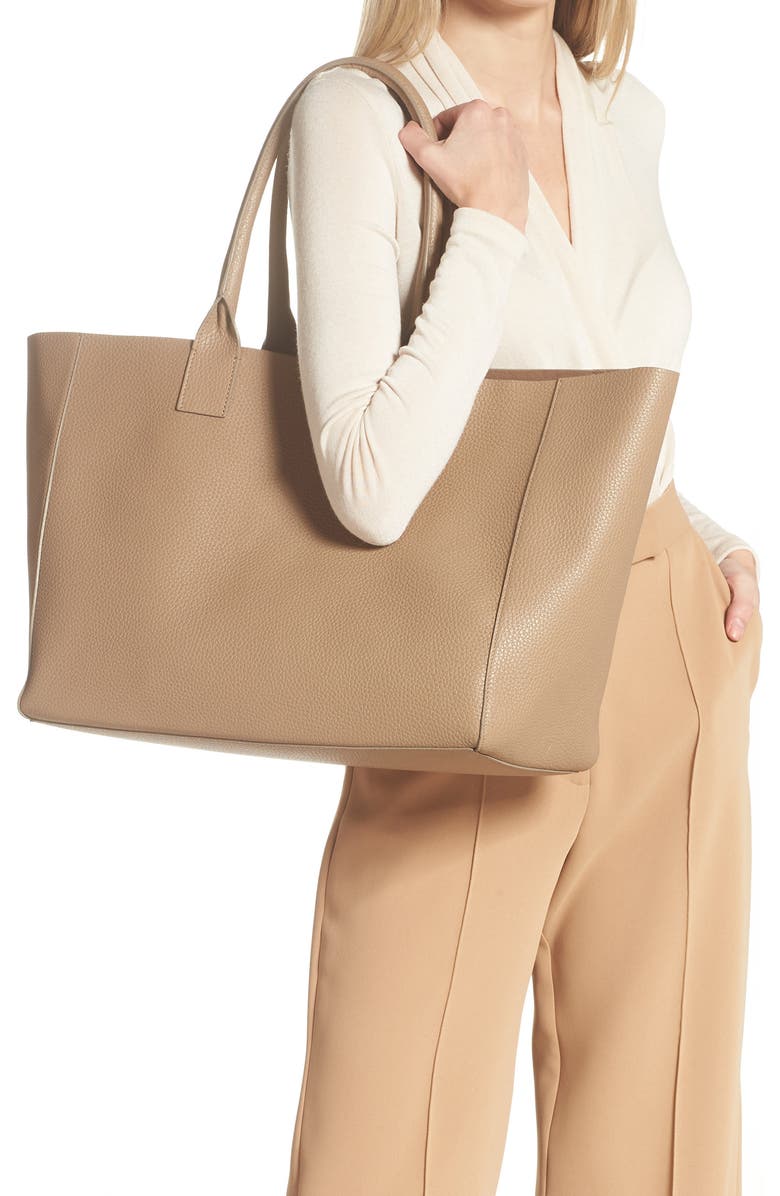 Yvonne Koné Large Filippo Grained Leather Tote, Alternate, color,